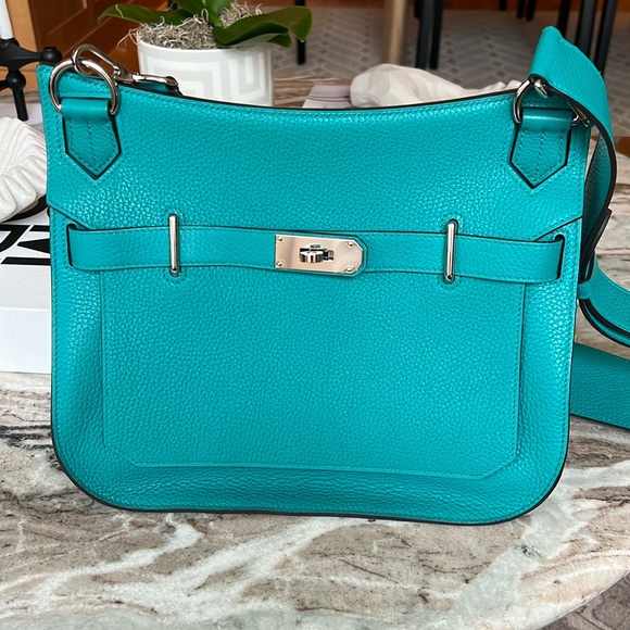 SOLD ❌ HERMES Jypsiere 31 Clemence Bleu Paon - Picture 1 of 11
